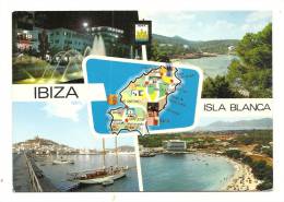 Cp, Espagne, Iles Baléares, Ibiza, Isla Blanca,  Multi-Vues, Voyagée - Ibiza