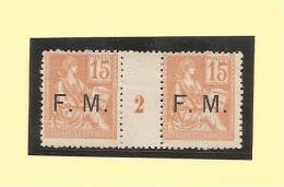 FM N°1 - 1902 - Millesime 2 - Mouchon Surcharge FM - * Trace De Charniere - Cote 350€ - Timbres De Franchise Militaire