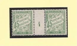 Taxe N°36 - 1924 - Millesime 4 - Taxe Duval - 45cts - ** Neuf Sans Charniere - Cote 75€ - Millésime