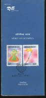 India 1996 Spirit Of Olympics Athens-Atlanta Tourch Cancelled Folder - Sommer 1996: Atlanta