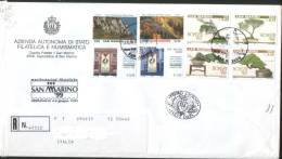 San Marino 1999 Busta FDC Expo Bonsai 99 - Campionati Del Mondo Di Ciclismo - Europa - Usati