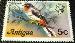 Antigua 1976 Rufous Throated Solitaire 5c - Used - 1960-1981 Autonomie Interne