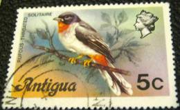 Antigua 1976 Rufous Throated Solitaire 5c - Used - 1960-1981 Autonomie Interne