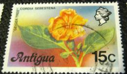 Antigua 1976 Geiger Tree Cordia Sebestena 15c - Used - 1960-1981 Autonomia Interna