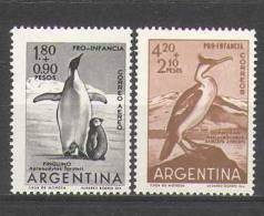 Argentina 1961 - Penguin Birds Antarctic Animals Fauna Bird Penguins Nature Polar Stamps MNH Mi 760-761 Sc B29 CB30 - Nuovi