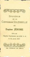 Faire-parts De Communion De LIZE N-D En 1937 De EUGENE JEROME - Kommunion Und Konfirmazion