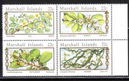Marshall Islands 1985 Medicinal Plants Blk Of 4 MNH - Marshall