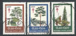 Finlande 1967 N° 593/595 Oblitérés  Surtaxe Pour Lutte Anti Tuberculose Avec Des Arbres - Used Stamps