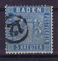 German States: Baden, Mi 10 A, Cancelled, - Oblitérés