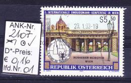 9.10.1992 -  SM  "5. Int. Ombudsmann-Konferenz -  Wien 1992"  -  O  Gestempelt  -  Siehe Scan  (2107o 01-06) - Gebraucht