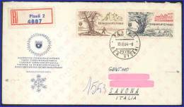 CESKOSLOVENSKO, CZECHOSLOVAKIA, CZECH - TOURISM / TOURISME 19.02. 1964 - FDC + XVIII OLYMPIC GAMES 40 H - RACCOMANDATA - Briefe U. Dokumente