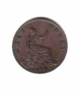 GREAT BRITAIN    1/2  PENNY   1887  (KM# 754) - C. 1/2 Penny