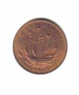 GREAT BRITAIN    1/2  PENNY   1940  (KM# 844) - C. 1/2 Penny