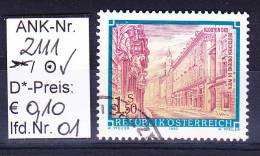 23.10.1992 -  Freim.-Erg.Wert  "Stifte U. Klöster In Ö" -  O  Gestempelt  -  Siehe Scan  (2111o 01-12 ) - Gebruikt