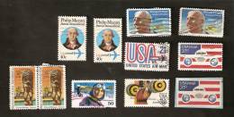 OS.16-3-4. USA, LOT Set Of 11 - AIR MAIL 1993 1991 Aviation Pioneer 1976 Plane Flag 1971 1980 Philip Mazzei 1984 Olympic - 3a. 1961-… Usados
