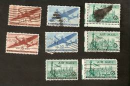 OS.16-6-7. USA, LOT Set Of 8 - AIR MAIL 1946 15 & 30 Cents - 1947 15c - 2a. 1941-1960 Used
