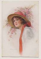 Artist Signed Share - Lady With A Large Hat - Andere Zeichner