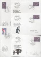 Schweiz  1196 5 Echt Gelaufene Flugpostbriefe Mit Ankunftstempel In Faltmappe - First Flight Covers