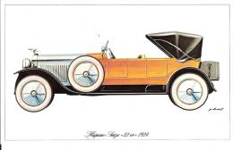 Belle Fiche   Pour Voiture -hispano-suiza,,32  CV;;1924 - Automobili
