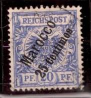 MAROC.Bureaux Allemands.1899.Michel N°4.OBLITERE.X27 - Deutsche Post In Marokko