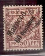 MAROC.Bureaux Allemands.1899.Michel N°6.OBLITERE.X29 - Maroc (bureaux)