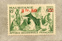 MAURITANIE : Campement De Nomades - Chameau - Timbres Gravés - Type De 1938-39 Surchargé Nouvelle Valeur - Unused Stamps