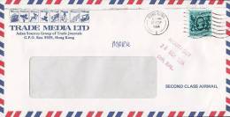 ## Hong Kong Second Class Airmail TRADE MEDIA Ltd HONG KONG (B.) 1984 Cover Brief To (Denmark) Modtaget Dir. Bal. - Covers & Documents