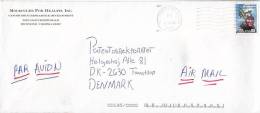 ## United States Airmail CANCER DRUG RESEARCH & DEVELOPMENT, RICHMOND 2000 Cover Brief To Denmark Aviation Pioneer - 3c. 1961-... Lettres