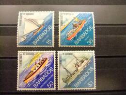 BARBADOS 1974 BARCOS De PESCA Yvert 369 / 372 ** MNH - Barbades (1966-...)