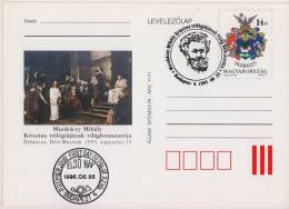 JESUS Christ Trilogy - Painting MUNKÁCSY 1995 HUNGARY COAT Of Arms / CITY Debrecen STATIONERY POSTCARD FDC - Andere & Zonder Classificatie