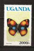 Ouganda Uganda 1990 N° 707 ** Courant, Papillon, Precis Hierta - Uganda (1962-...)