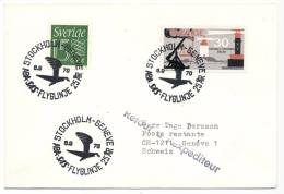 Sweden SAS Flight Cover Stockholm - Geneve 25 Years Anniversary 6-9-1970 - Cartas & Documentos