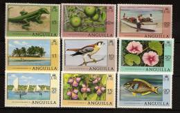 Anguilla 1978 N° 269 / 77 ** Courants, Animaux, Lézard, Langouste, Poisson, Orchidée, Moineau, Fruit, Pecheurs, Fleurs - Anguilla (1968-...)