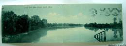 CPA MICHIGAN  - Grand River Below Grand Rapids - Carte Panorama Double Repliée - Andere & Zonder Classificatie