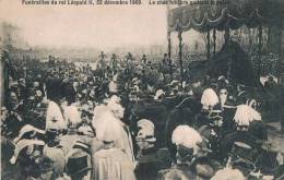 1909 Funérailles Du Roi Léopold 22 Decembre  Le Chr Funèbre Quittant Le Palais - Fiestas, Celebraciones