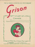 PROTÈGE-CAHIER PUB Produits GRISON, Pour Entretien Des Chaussures. La Chevrette à Villeneuve-la-Garenne. Seine. - Protège-cahiers