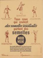 PROTÈGE-CAHIER PUB WOOD-MILNE, Les Semelles Résistantes. Années 50 - Book Covers