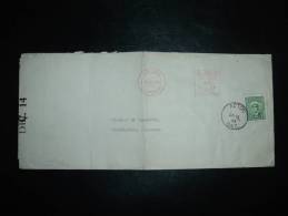 LETTRE POUR MAROC EMA 84887 à  04 Du SEP 17 43 ACTON ONTARIO + TP 1 C OBL. SP 18 43 + CENSURE - Postal History