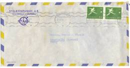 VER1224 Tz - SVEZIA  31/10/1958  , Lettera Commerciale  Per L'Italia. Calcio Football - Cartas & Documentos