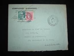 LETTRE TP MARIANNE DE GANDON 2 F + MAZELIN 1 F OBL. 3-1-46 ST MALO ROCABEY (35 ILLE ET VILAINE) + 3EME JOUR CHANGEMENT T - Postal Rates