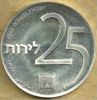 ISRAEL 25 LIROTS INSCRIPTIONS FRONT 27TH ANN OF INDEPENDENCE BACK 1975 AG SILVER UNC KM READ DESCRIPTION CAREFULLY !!! - Israël