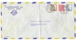 VER1241 - SVEZIA 30/10/1956 , Lettera Commerciale Per L'Italia  . Piega - Storia Postale