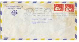 VER1243 - SVEZIA 21/1/1959 , Lettera Commerciale Per L'Italia  . - Storia Postale