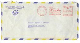 VER1254 - SVEZIA 9/7/1957 , Lettera Commerciale Per L'Italia. Rossa KRAKA - Storia Postale