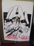 PRATT Hugo. CORTO MALTESE A NAPOLI. Très Belle Affiche D'Expo. Ed. Del Griffo. 1987 - Posters