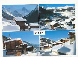 Suisse. Valais. Val D'Anniviers. Le Village De Ayer. Mosaïque. Photo Edition Darbellay - Ayer