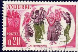 Andorre :année 1963 (la Sardane) N° 166 Oblitéré - Gebraucht