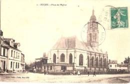 76 BUCHY  PLACE DE L'EGLISE 1907 - Buchy