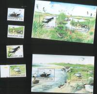 Danimarca Danmark Denmark Dänemark 1999 Uccelli - Birds Complete Set 4v+2BF ** MNH - Ungebraucht