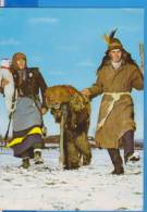 Romania - Postcard - Group Of Dancers, Dancing Bear, Ours, Folk Costume - Beren